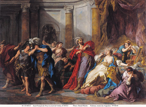 Jean-François de Troy, Créüse consumée par la robe empoisonnée, Toulouse, musée des Augustins. Jean-François de Troy, Créüse consumée par la robe empoisonnée, Toulouse, musée des Augustins.